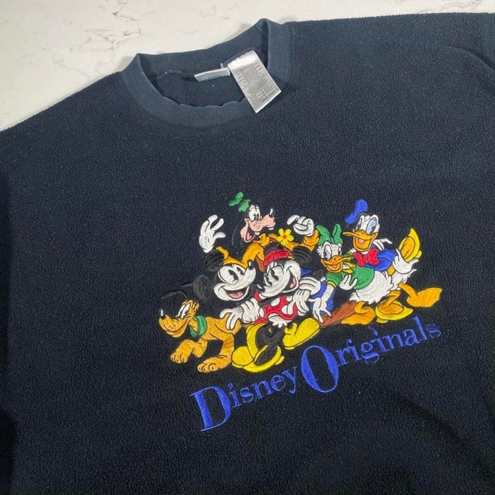Vintage 90s ‎ Disney Store Embroidered "Disney Originals"  Terry Sweatshirt  Med